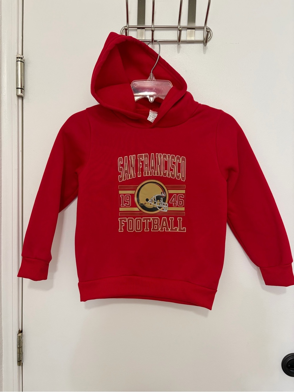Kids Red San Francisco Football Pullover Hoodie